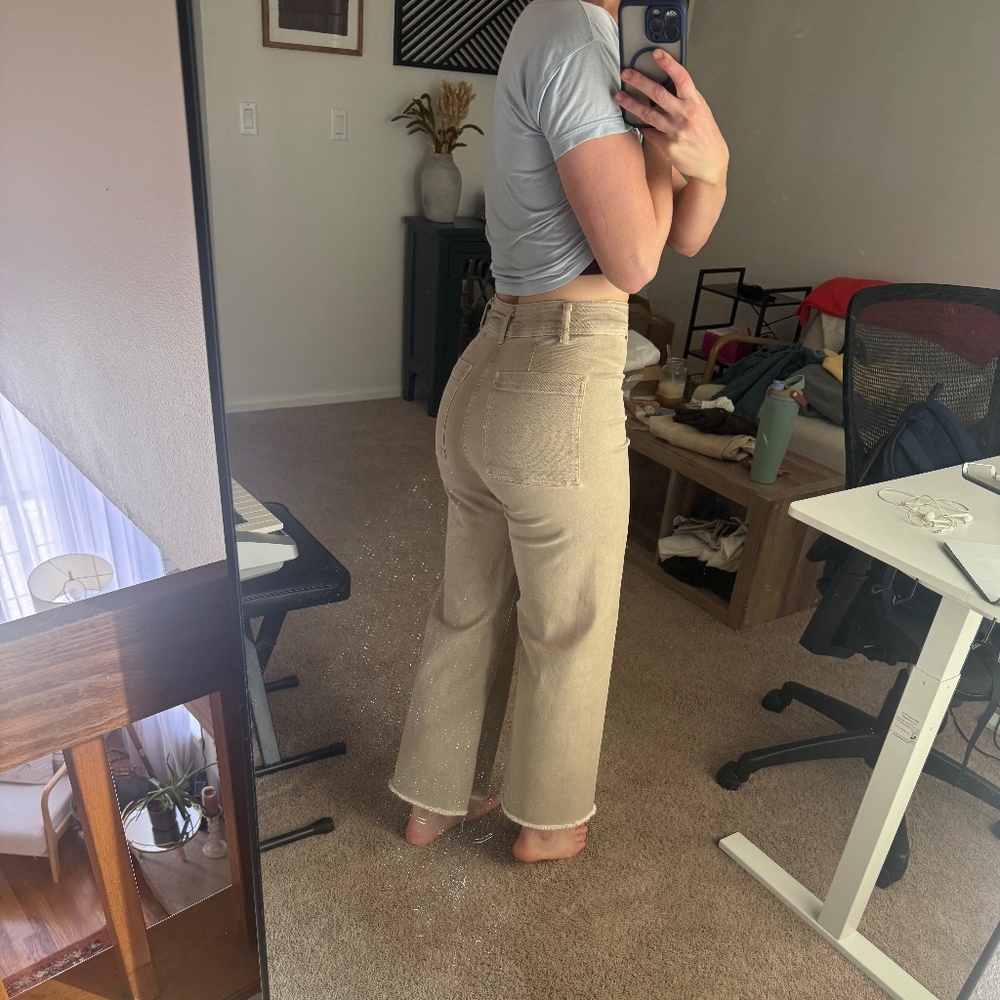 Zara Tan Flare Pant Size 6